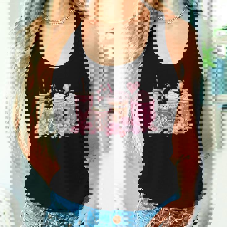 Coffee Valentine's Day Lover Valentine Latte For Girls Women Tank Top Gifts for Her