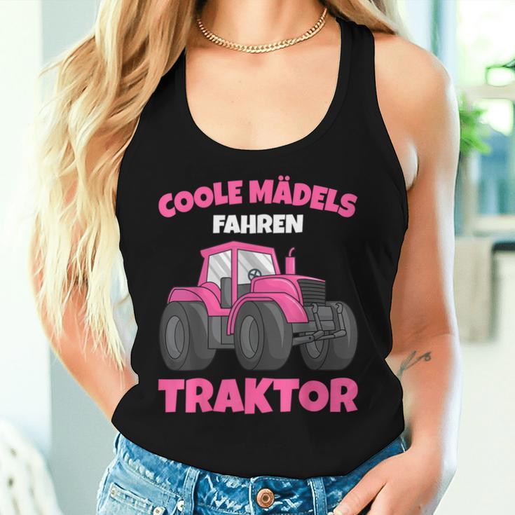 Coole Mädels Driving Tractor Children's Girls' Tank Top Frauen Geschenke für Sie