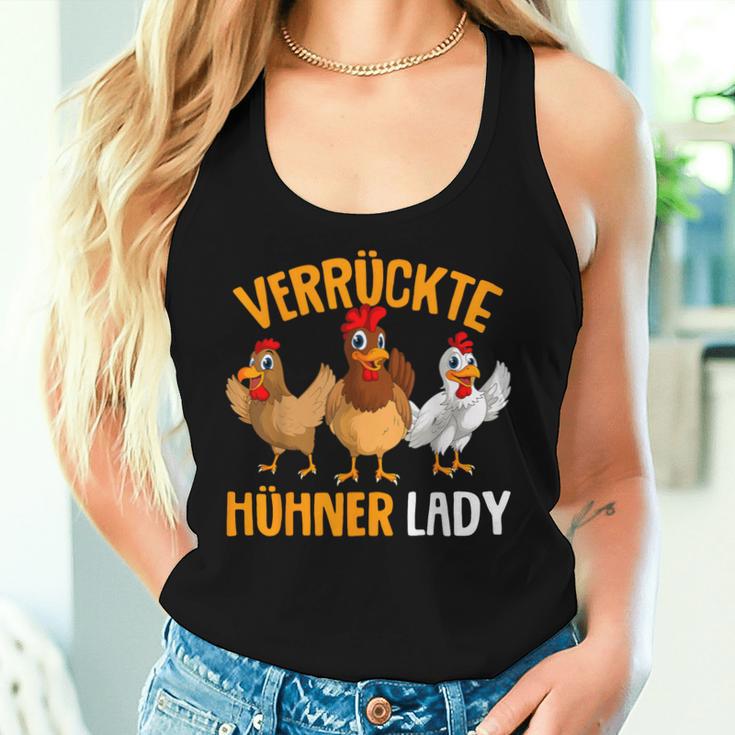 Crazy Chicken Lady Farmer Chicken S Tank Top Frauen Geschenke für Sie