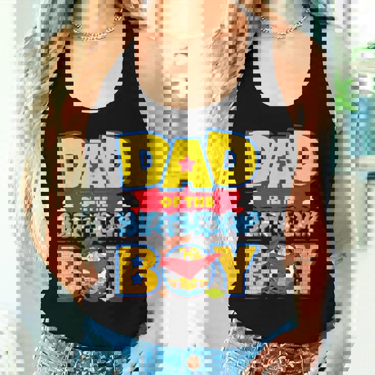 Dad And Mom Of The Birthday Boy Toy Family Party Decorations Women Tank Top Gifts for Her