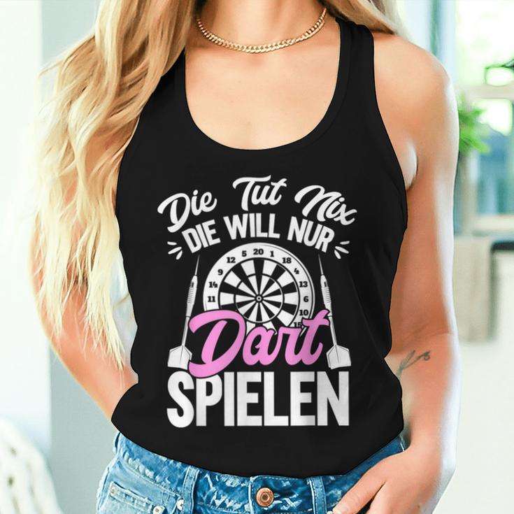 Die Will Nur Dart Spielen Dartboard Women's Darts Tank Top Frauen Geschenke für Sie