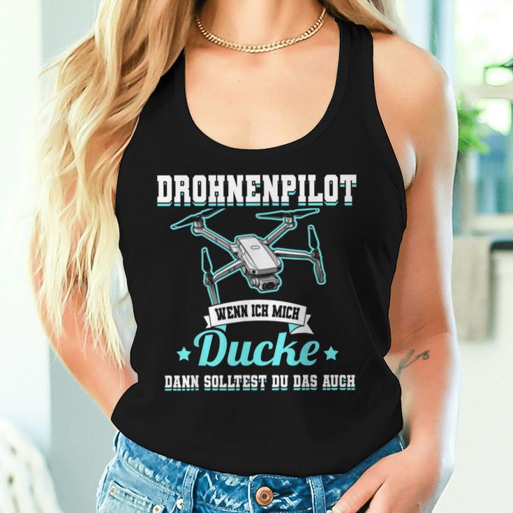 Drhnenpilot Wenn Ich Mich Ducke Drone Slogan Fpv Tank Top Frauen Geschenke für Sie