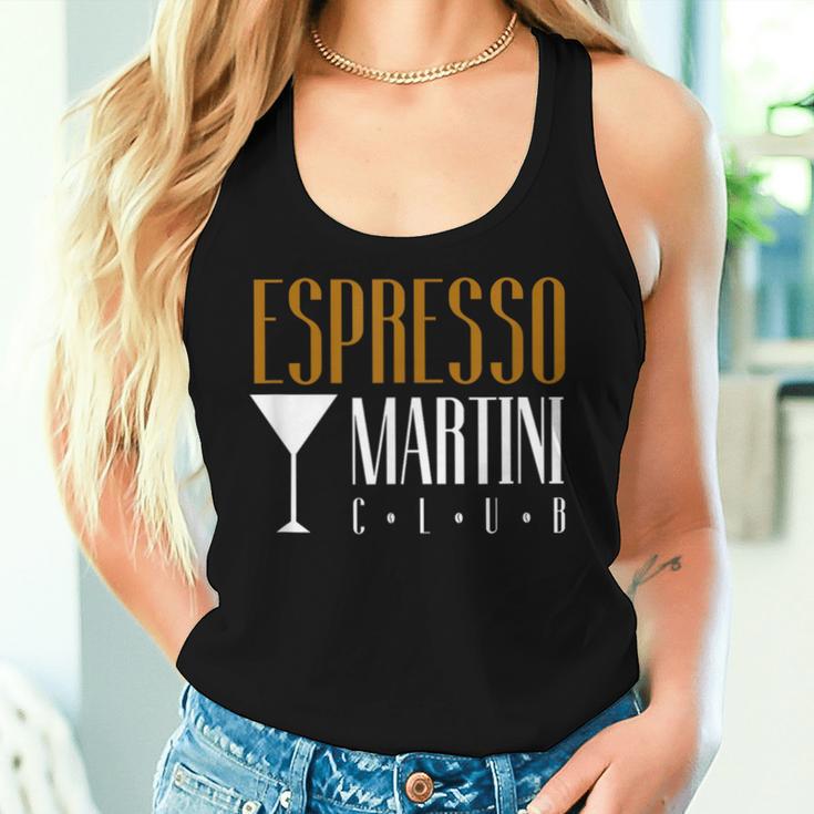 Espresso Martini Club Coffee Cocktail Cafe Coffee Bar Team Tank Top Frauen Geschenke für Sie