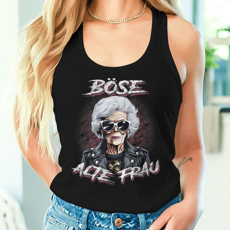 Evil Old Woman Women's Motorcycle Sarcasm Tank Top Frauen Geschenke für Sie