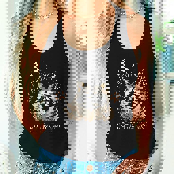 Funny Raccoon Tank Top for Women | Quirky Statement Piece Gifts for Her
