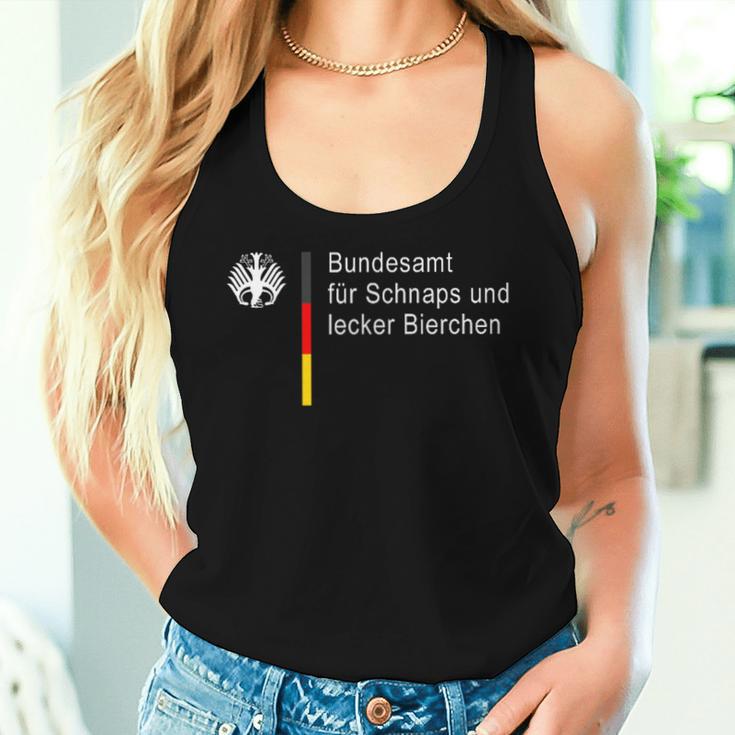 German Federal Office For Schnapps And Delicious Beer Fun Tank Top Frauen Geschenke für Sie