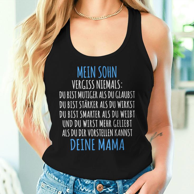 For Son From The Mother My Son Mum Tank Top Frauen Geschenke für Sie