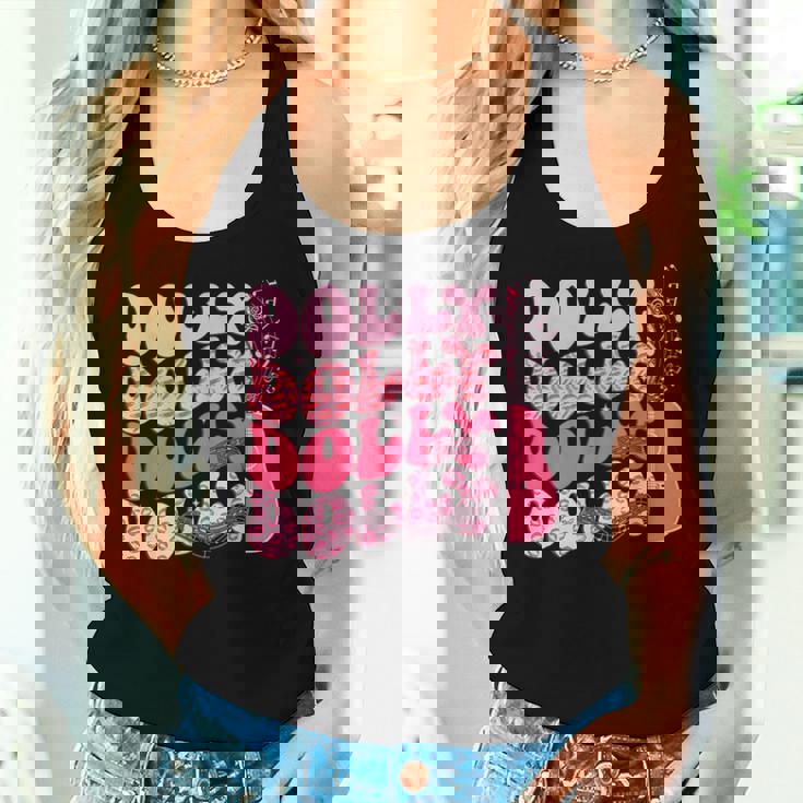 Groovy Dolly Girl First Name Personalized Women Tank Top Gifts for Her