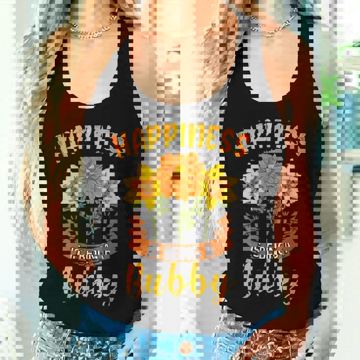 Happiness Is Being A Bubby Cute Women Tank Top Gifts for Her