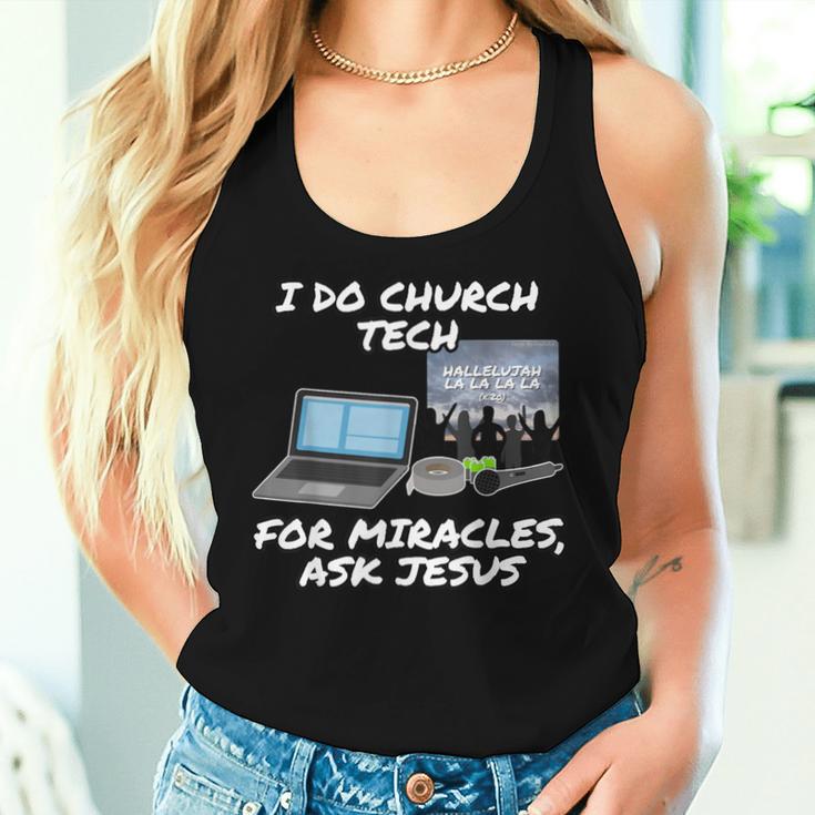 Ich Mache Church Tech Für Wunder Ask Jesus Christian Tank Top Frauen Geschenke für Sie