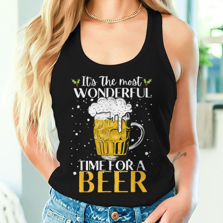 It's The Most Wonderful Time For A Beer Beer Lovers Tank Top Frauen Geschenke für Sie