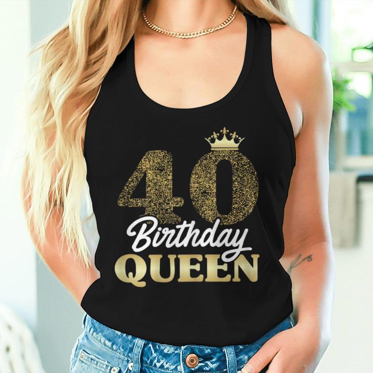 Ladies 40Th Birthday 1983 Cute Birthday Queen Crown Tank Top Frauen Geschenke für Sie