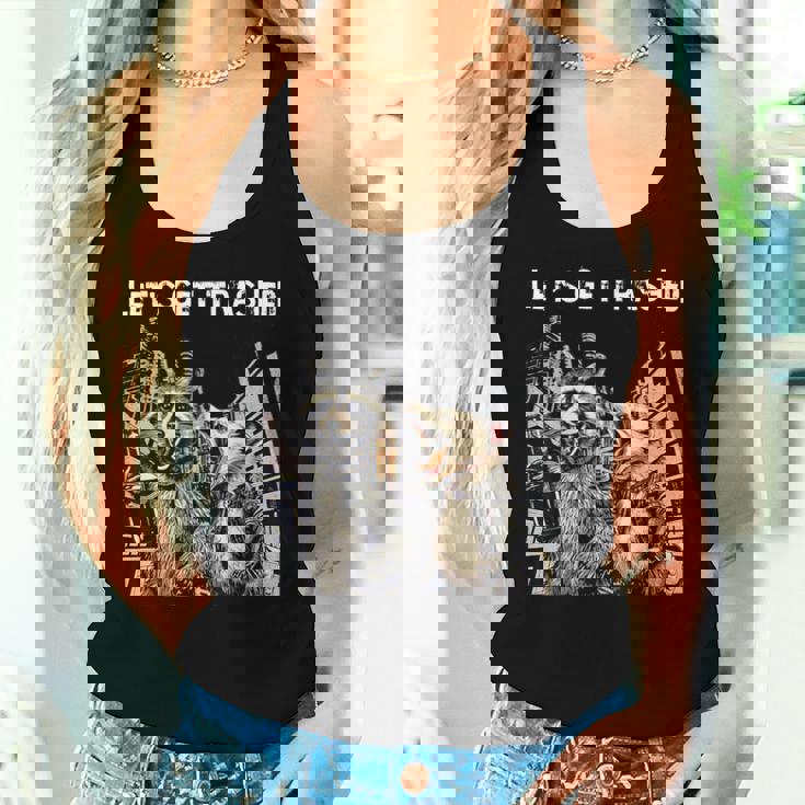 Let's Get Trashed Raccoon & Opossum Women Tank Top - Fun Night Out Gifts for Her