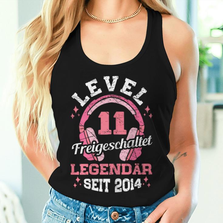 Level 11 Years Girl's Birthday Gamer Girl Gamer 2014 Tank Top Frauen Geschenke für Sie