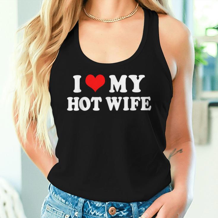 I Love My Hot Wife I My Heart Hot Wife Matching Set Tank Top Frauen Geschenke für Sie