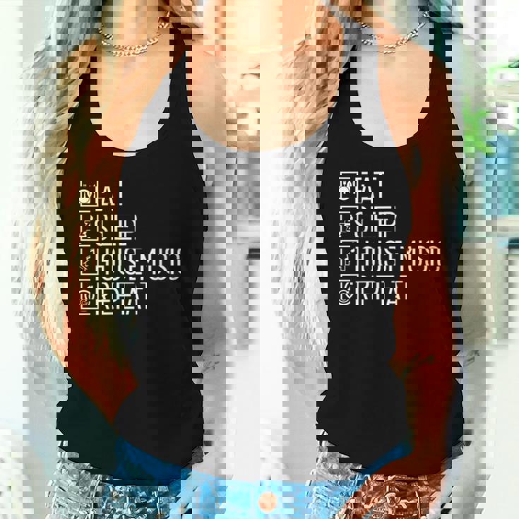 Mangez La Musique De Dortoir Edm Dj House Music Débardeur pour femme Cadeaux pour elle