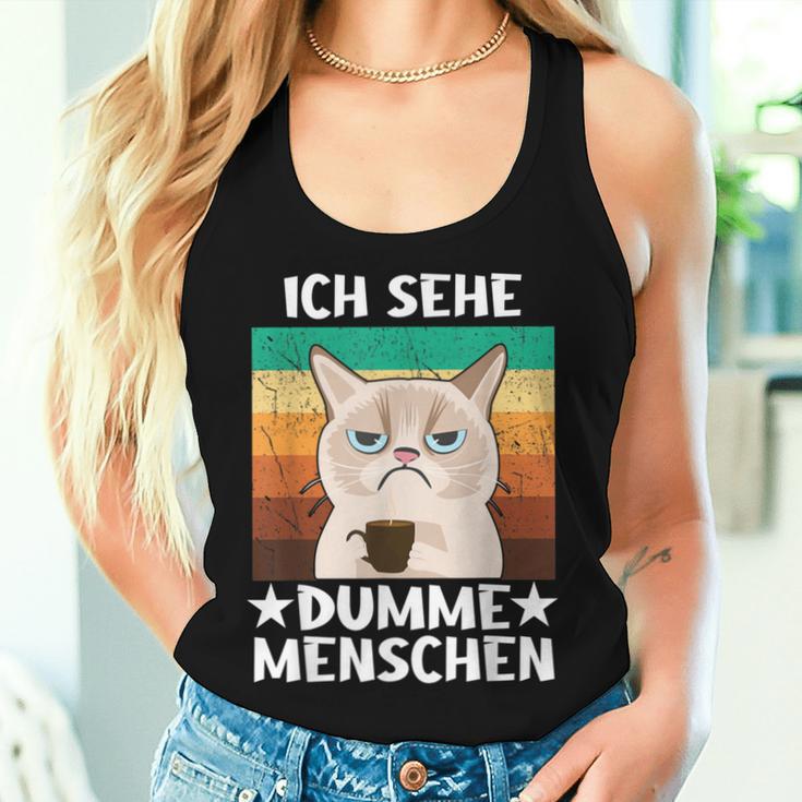 Office Humour Sarcasm Coffee Cat Ich Sehe Dupdy People Tank Top Frauen Geschenke für Sie