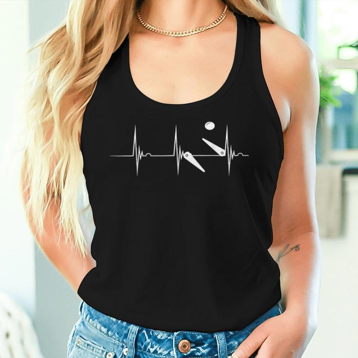 Pinball Heartbeat Flipper Automatic Ekg Pulsschlag Tank Top Frauen Geschenke für Sie