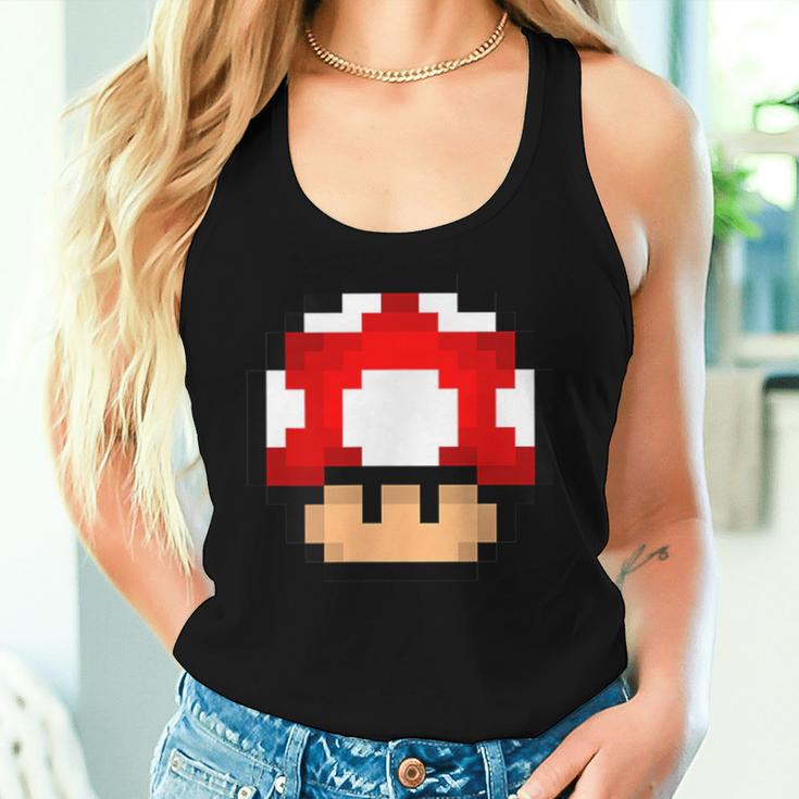 Pixel Retro Gaming Mushroom Tank Top Frauen Geschenke für Sie