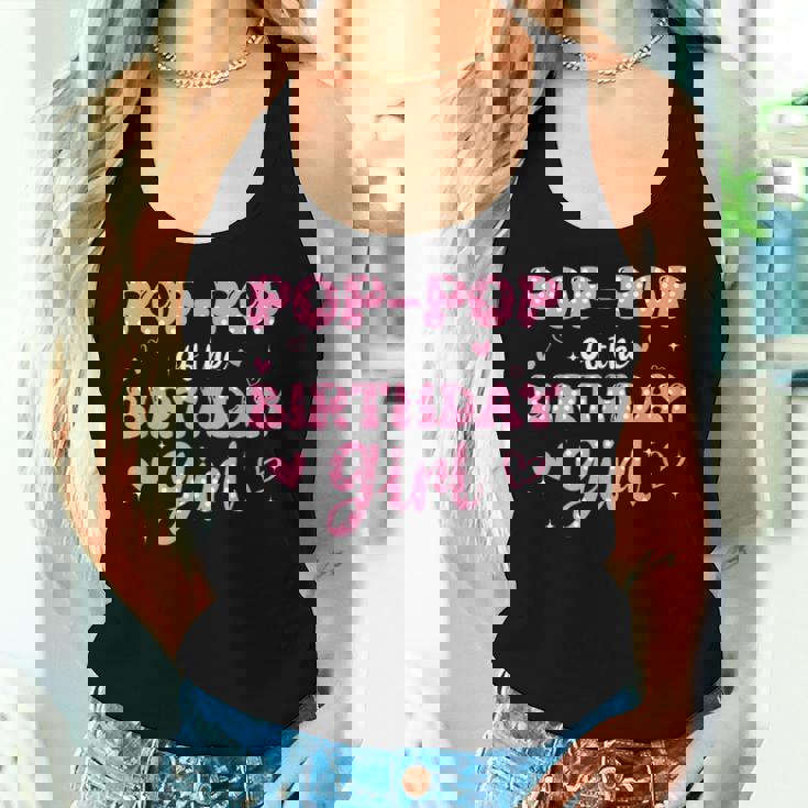 Pop-Pop Of The Birthday Pink Girl Matching Family Women Tank Top Gifts for Her