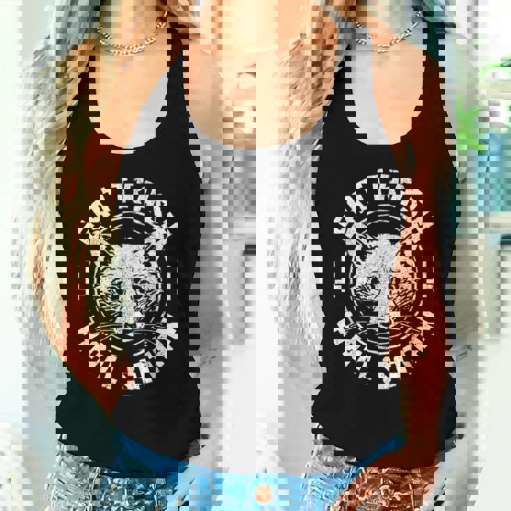 Raccoon Eat Trash Women's Tank Top - Gothic Vibe with Dark Humor Gifts for Her