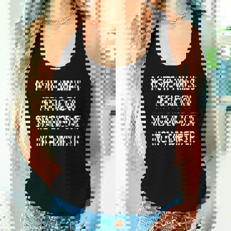 Raccoon Spirit Animal Tank Top - Sarcastic & Humorous for Women Gifts for Her