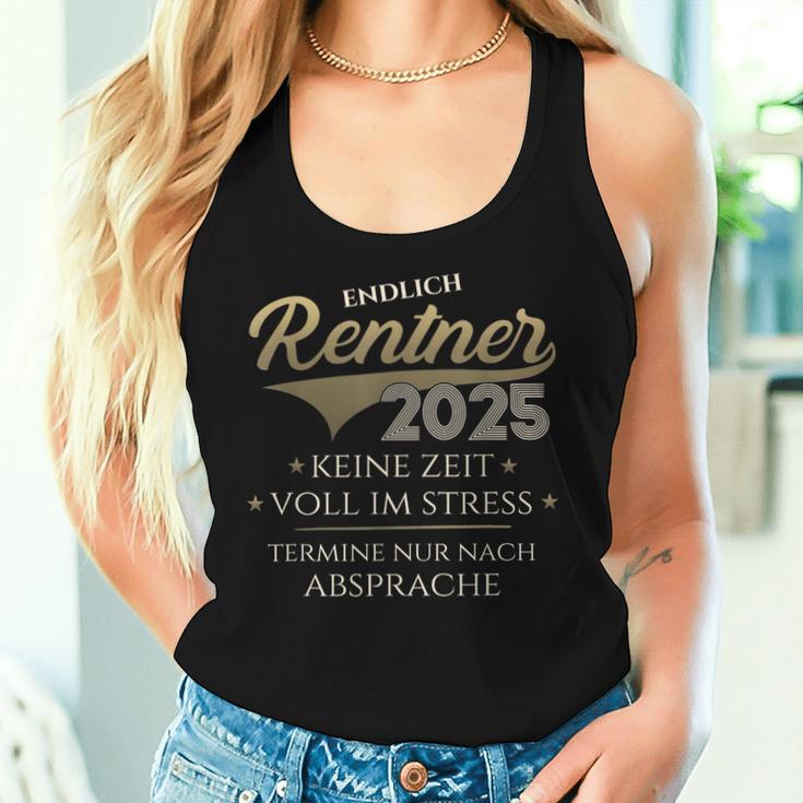 Retirement 2025 Pensioner Man Woman Retirement No Time Tank Top Frauen Geschenke für Sie