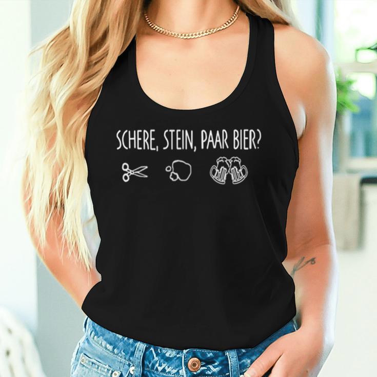 With Scissor Stone Pair Of Beer Tank Top Frauen Geschenke für Sie