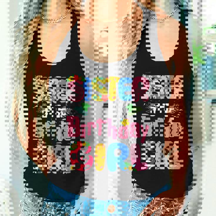 Sister Of The Birthday Girl Hawaii Family Party Decor Women Tank Top Gifts for Her