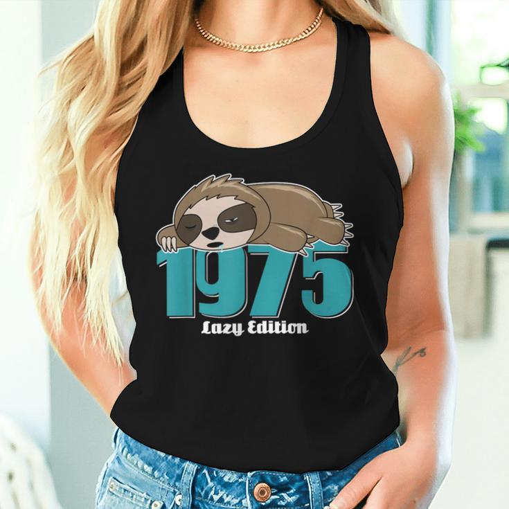 Sloth Birth Year 1975 Birthdayintage 1975 Tank Top Frauen Geschenke für Sie