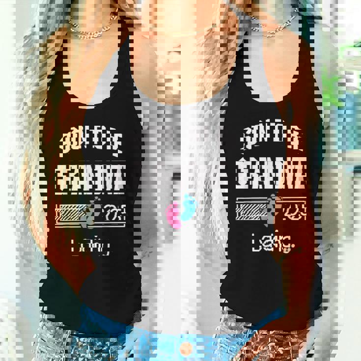 Soon To Be Grandma 2025 Loading Promoted To Grandma Apparel Women Tank Top Gifts for Her