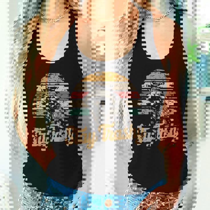 Stay Trashy Opossum Raccoon Internet Memes Meme Women Tank Top Gifts for Her