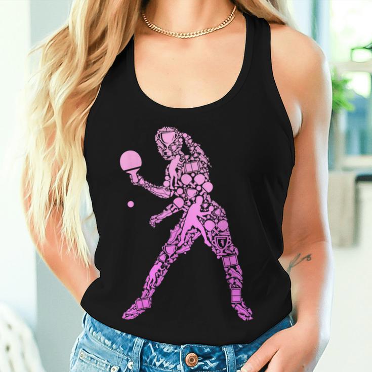 Table Tennis Table Tennis Player Ping Pong Children's Girls Tank Top Frauen Geschenke für Sie