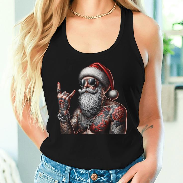 Tattooed Santa Claus Inked Christmas & Women Tank Top Frauen Geschenke für Sie