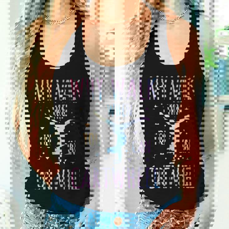 Tie-Dye Cartwheel Quote Gymnastics Cheerleader Gymnast Girl Women Tank Top Gifts for Her