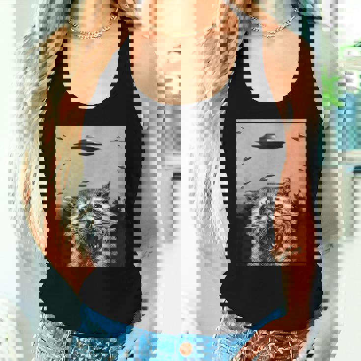 UFO Raccoon Unisex Tank Top - Alien Theme for Men, Women, Kids Gifts for Her
