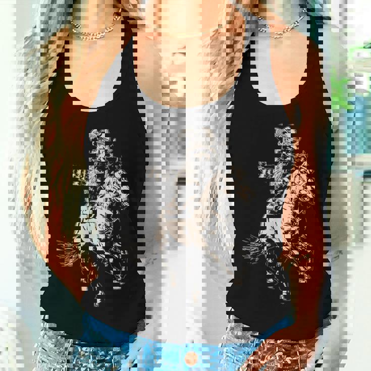 Vintage Cowboy Raccoon Tank Top - 90s Western Retro Style for Women Gifts for Her