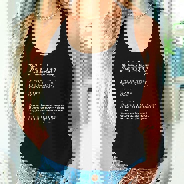 Vintage Whiskey Drinkers Definition Of Whisky Camiseta sin mangas para mujer Regalos para ella