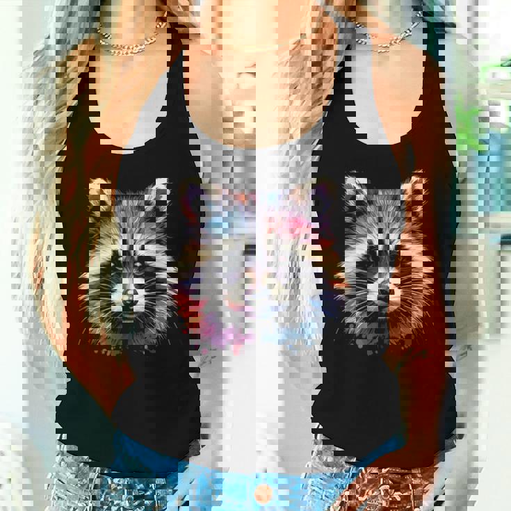 Watercolor Raccoon Women's Tank Top - Modern Classic Style Gifts for Her