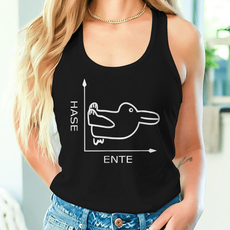 Wittgenstein Rabbit Duck Optical Illusion Tank Top Frauen Geschenke für Sie