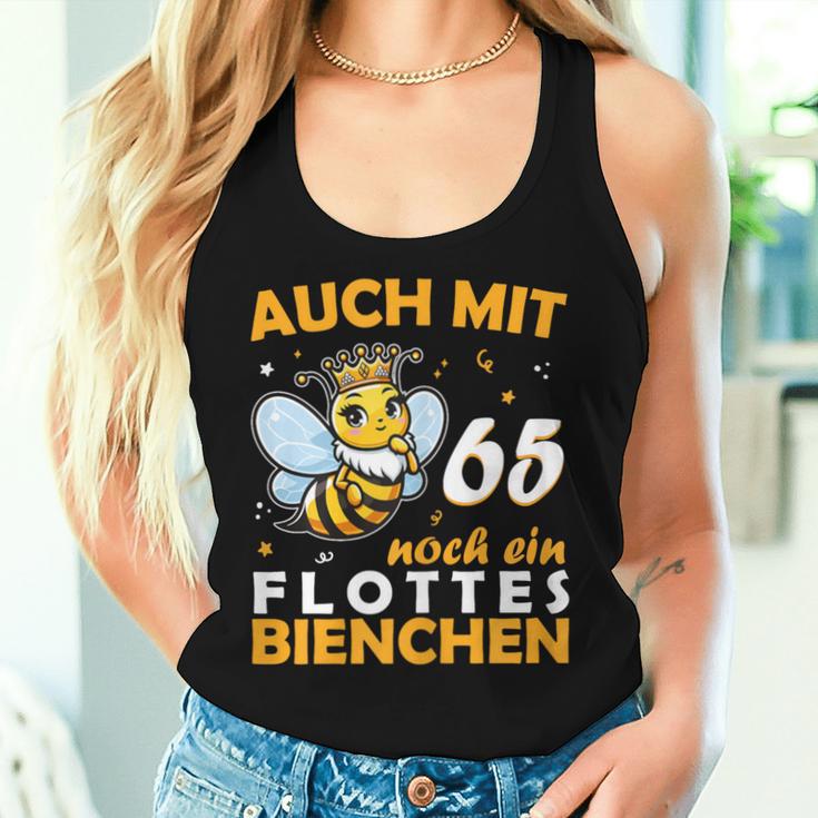 Women's 65Th Birthday With 65 Years Still A Bee Motif Tank Top Frauen Geschenke für Sie