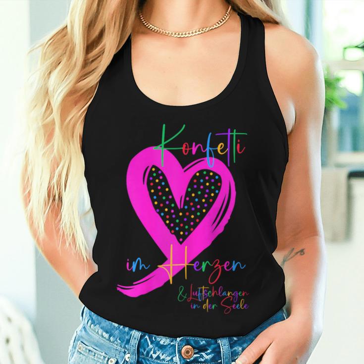 Women's Confetti In The Heart Carnival Top Instead Of Costume Fancy Dress Tank Top Frauen Geschenke für Sie