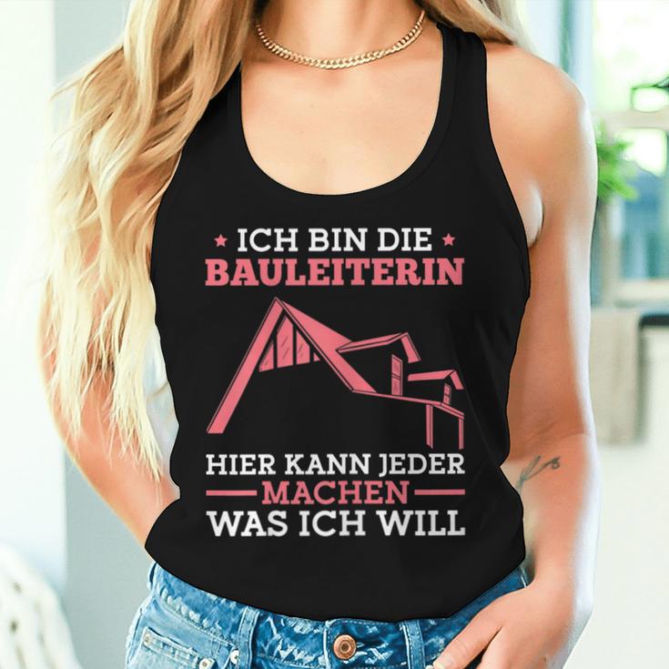 Women's Construction Line Construction Inspection Construction Site Construction Manager Tank Top Frauen Geschenke für Sie