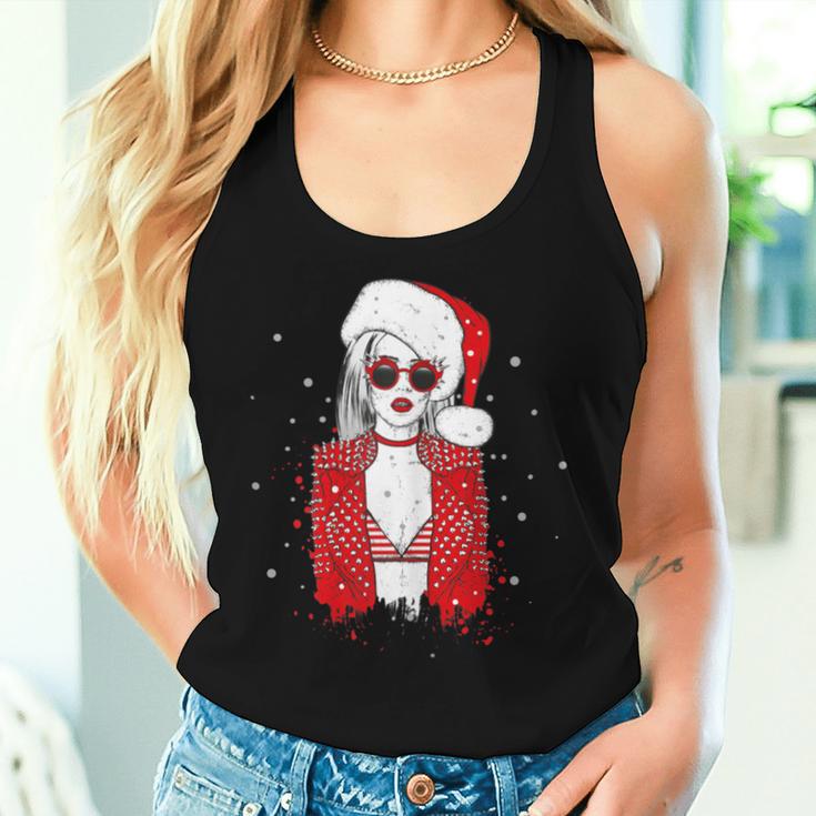 Women's Cool Trend Christmas Woman Christmas Hat Women's Christmas Tank Top Frauen Geschenke für Sie