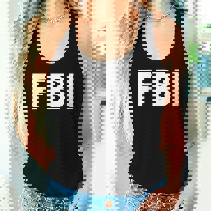 Women's Fbi Carnival Fancy Dress Costume Boys Top With-Neck Tank Top Frauen Geschenke für Sie