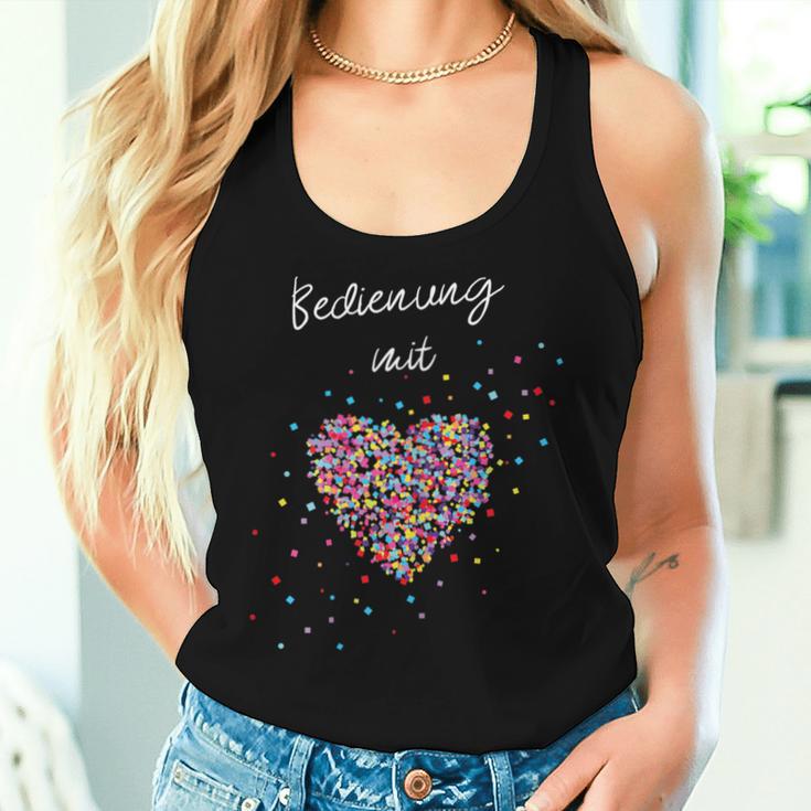 Women's With Heart Waitress Restaurant Tank Top Frauen Geschenke für Sie