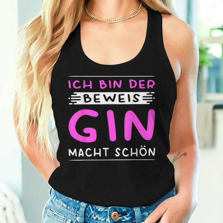 Women's Ich Bin Der Beweis Gin Macht Schön Saufen German Tank Top Frauen Geschenke für Sie