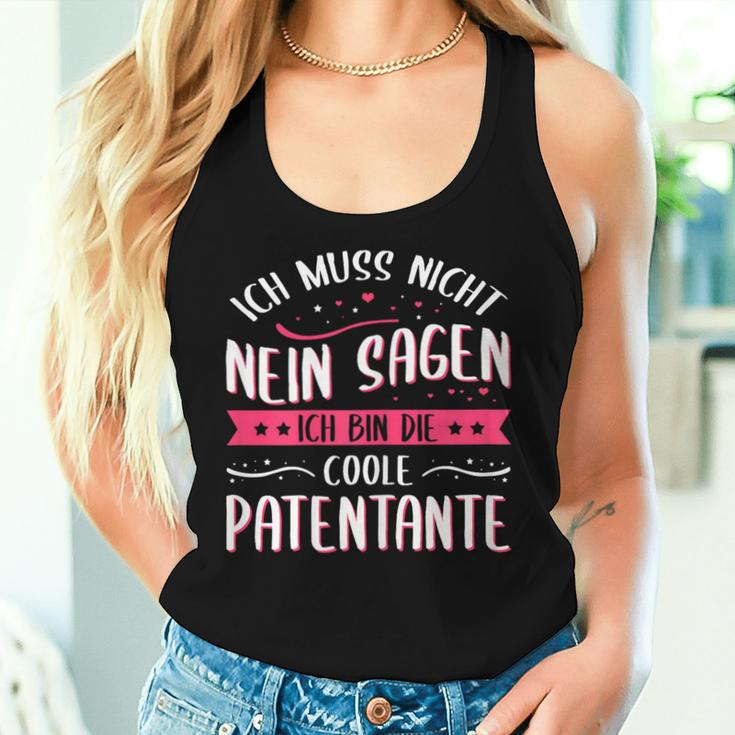 Women's Ich Muss Nicht Nein Sagen Ich Bin Die Coole Patentantant Tank Top Frauen Geschenke für Sie