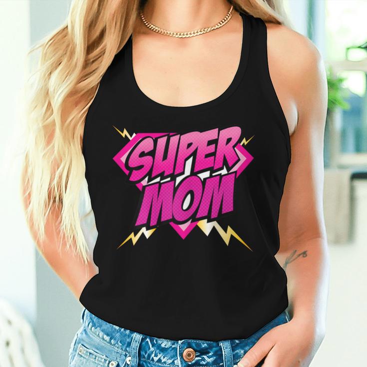 Women's Super Mom Superhero Mom Comic S Tank Top Frauen Geschenke für Sie