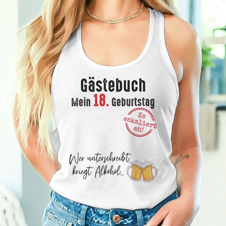 18Th Birthday Boy Girl 18 Years Guest Book Tank Top Frauen Geschenke für Sie